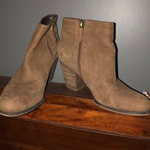 Brown Suede Booties